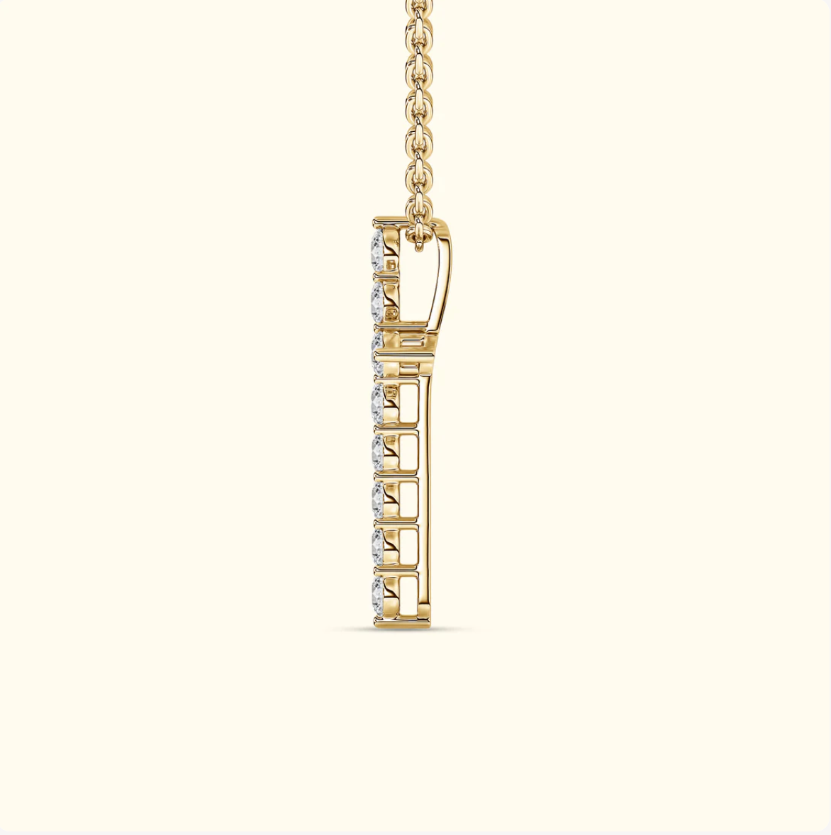 Cross Necklace Inlaid with with Zircon Women's Clavicle Chain Wrapped Gold 14K Gold Pendant