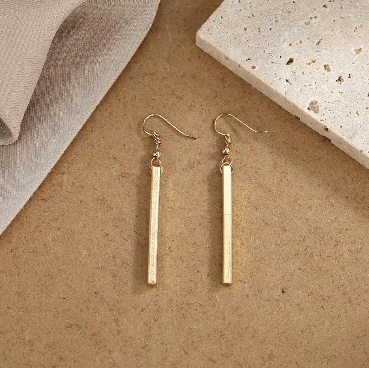 Sacred Lines Minimalist Long Earrings