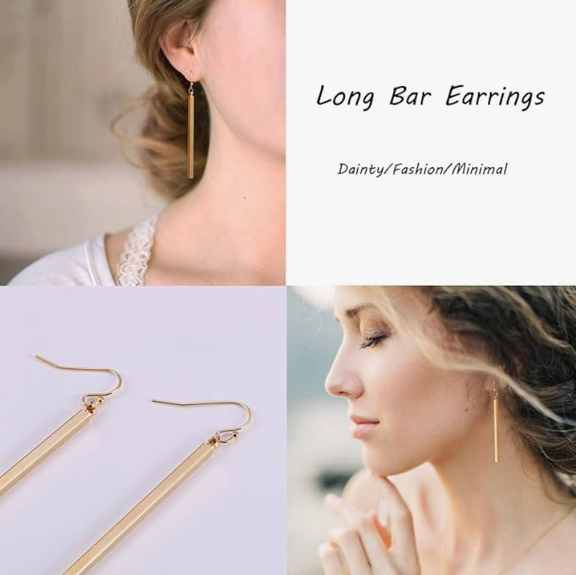 Sacred Lines Minimalist Long Earrings
