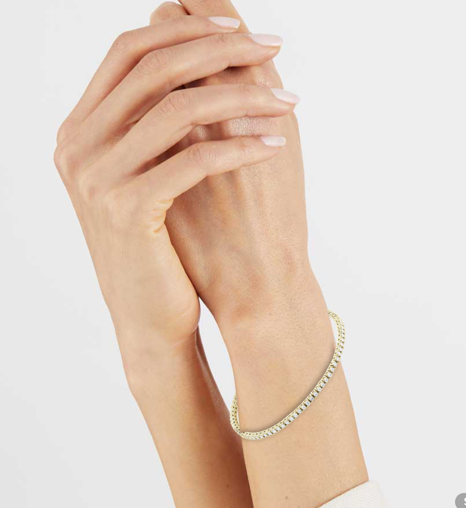 Starlit Glow – Slim Cubic Zirconia Tennis Bracelet
