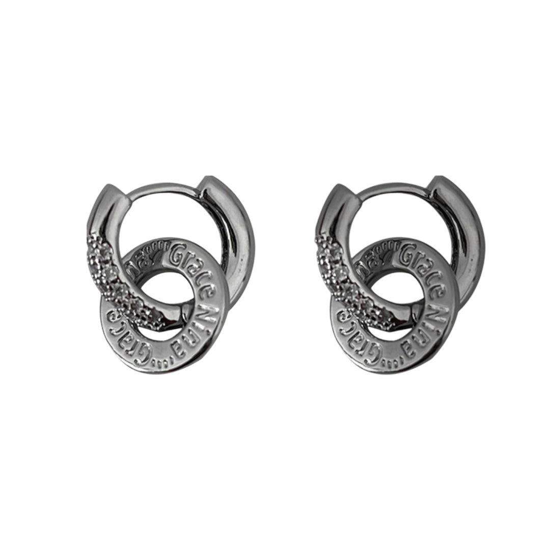 Dual Gleam | Convertible Zircon Hoop Studs