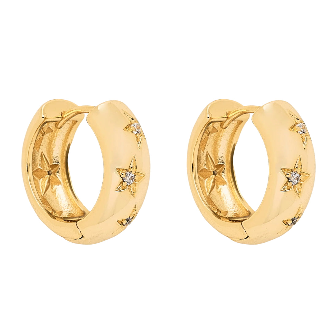 Soléa | Sculpted Droplet Hoop Studs