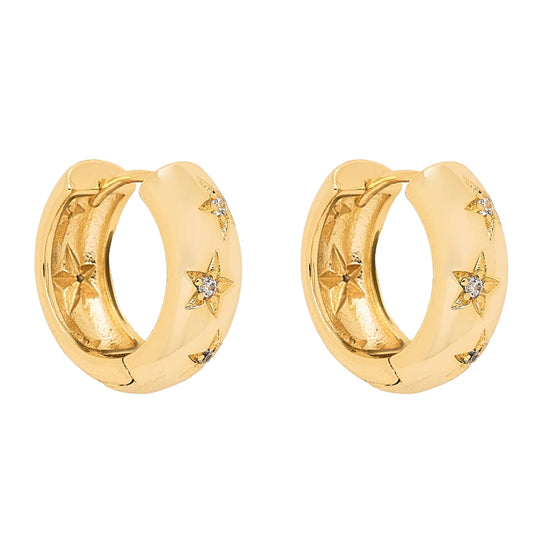 Soléa | Sculpted Droplet Hoop Studs